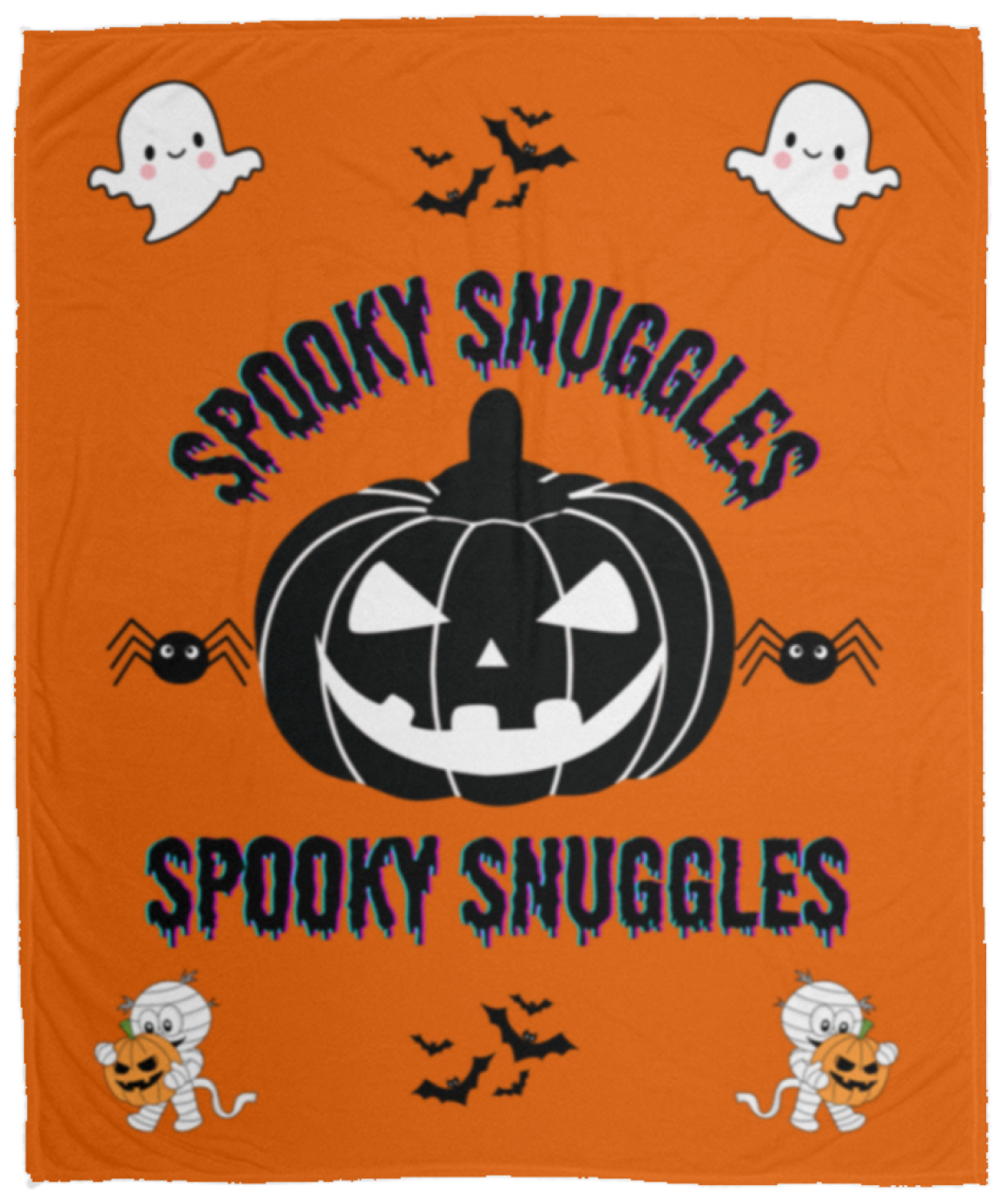 Cozy Plush Fleece Spooky Snuggles Halloween Blanket - 50x60