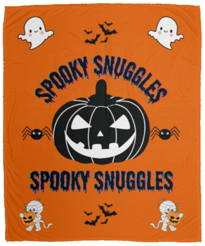 Cozy Plush Fleece Spooky Snuggles Halloween Blanket - 50x60