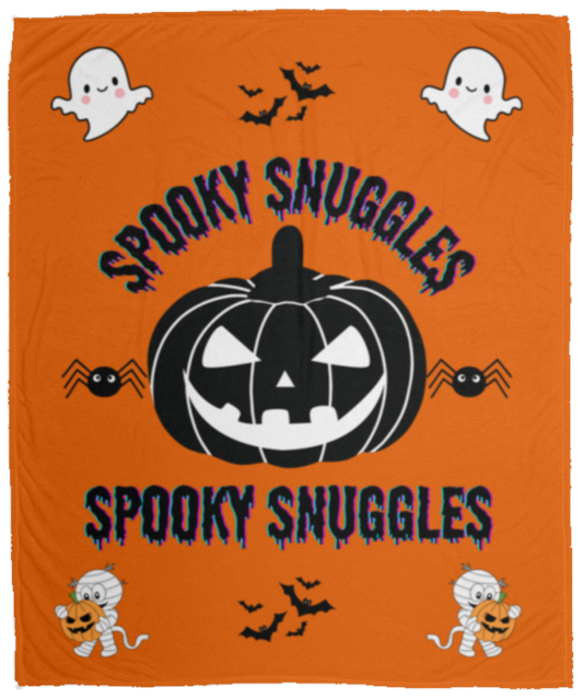 Cozy Plush Fleece Spooky Snuggles Halloween Blanket - 50x60