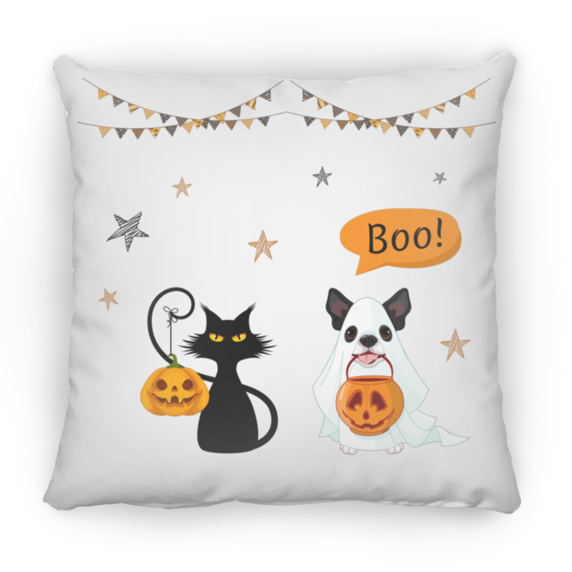 Square Pillow Boo for Halloween Decoration