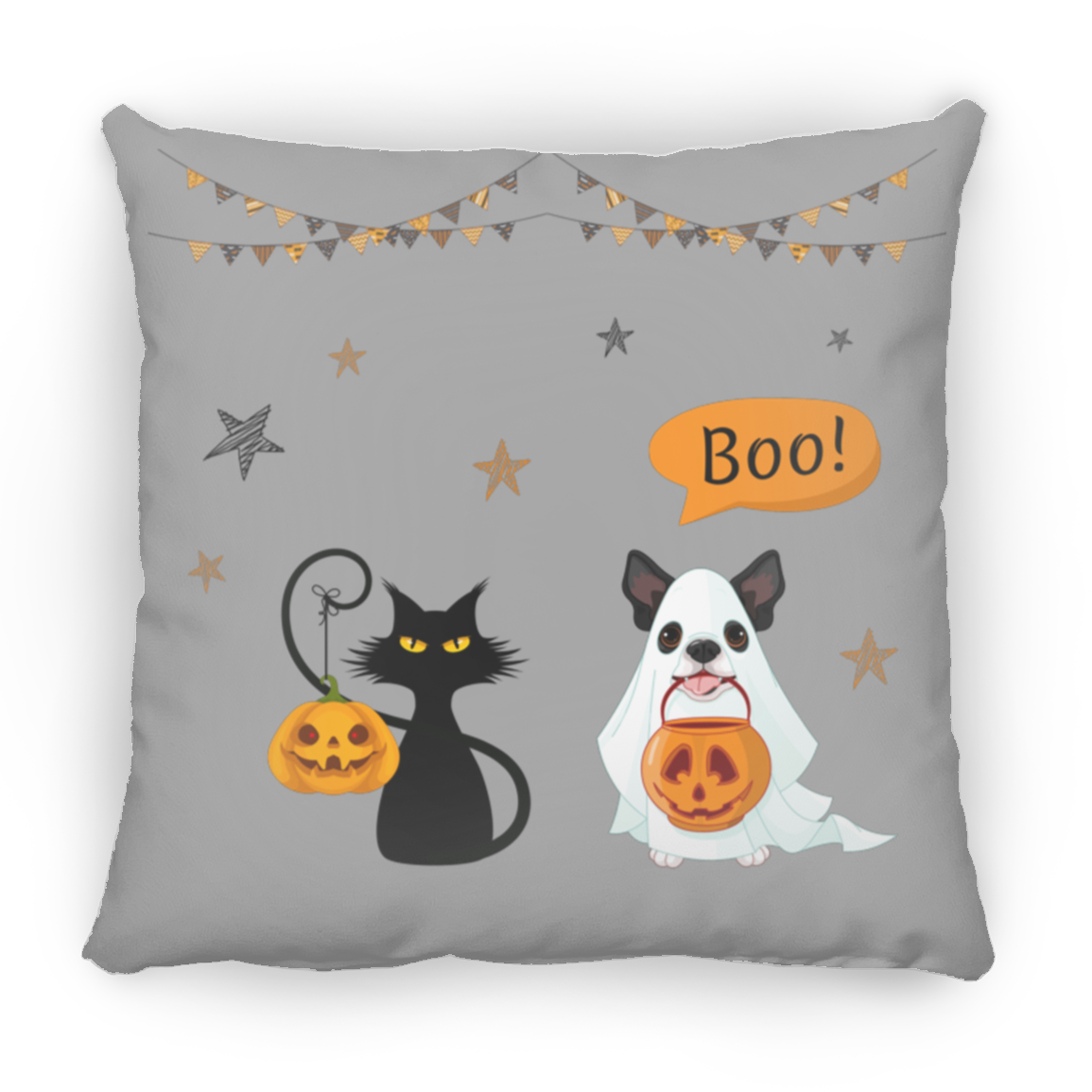 Square Pillow Boo for Halloween Decoration