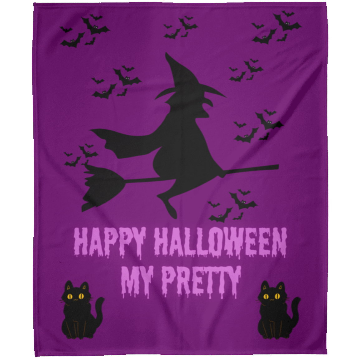 Arctic Fleece Halloween Witch Blanket My Pretty - 50x60