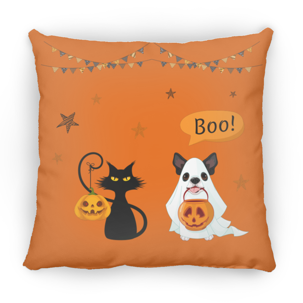 Square Pillow Boo for Halloween Decoration