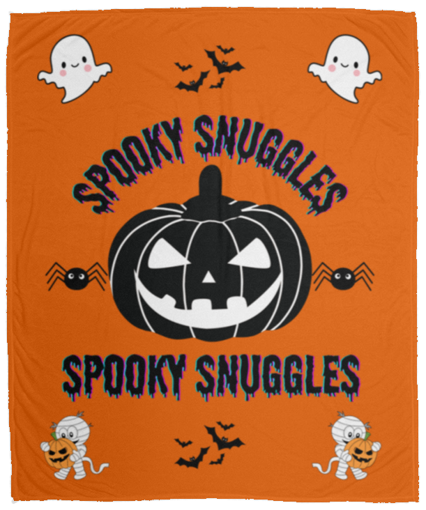 Cozy Plush Fleece Spooky Snuggles Halloween Blanket - 50x60