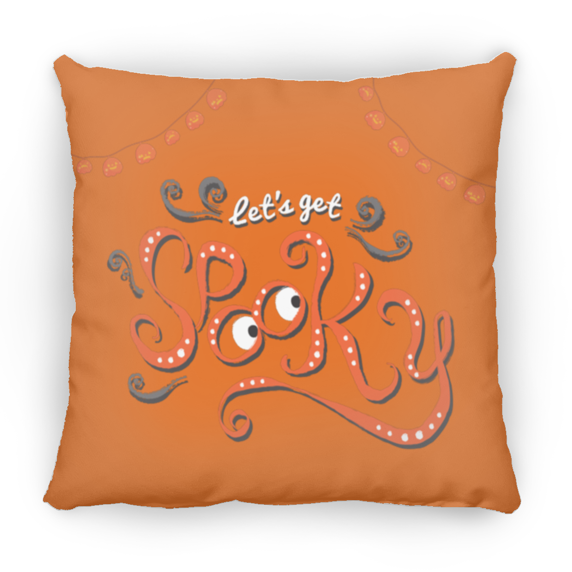 Square Pillow Let's Get Spookey Halloween Decorations