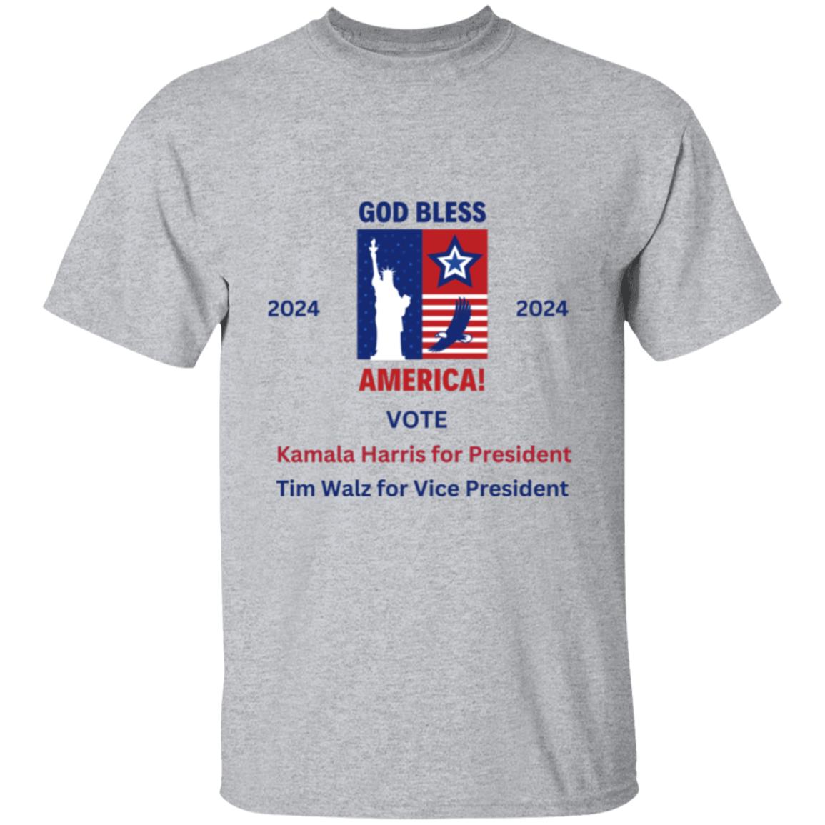 Kamala Harris & Tim Walz 2024 - God Bless America