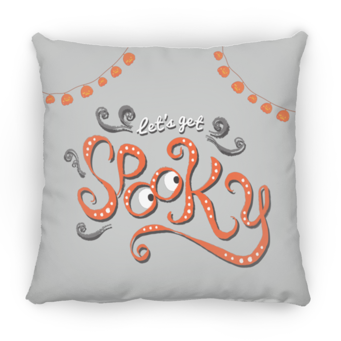 Square Pillow Let's Get Spookey Halloween Decorations