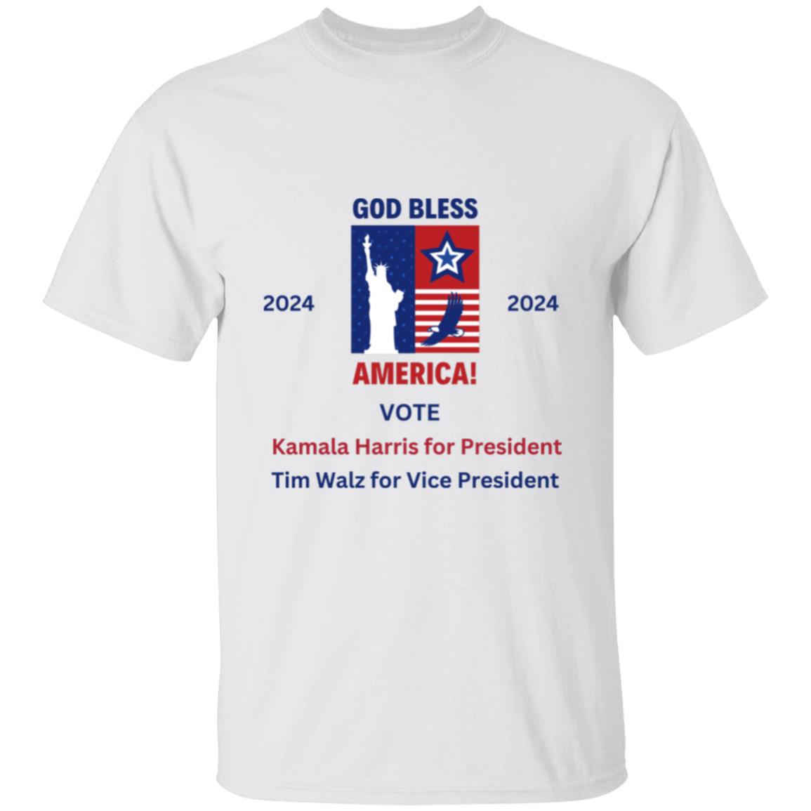 Kamala Harris & Tim Walz 2024 - God Bless America