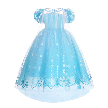 Disney Frozen Elsa Dress - Kids Princess Cosplay Costume for Baby Girls, Halloween Costume, Christmas Birthday Gift (2-8 Years)