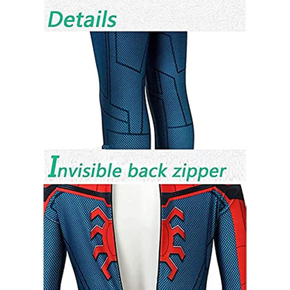 Marvel Spiderman Costume for Kids & Adults - Tobey Maguire Cosplay Bodysuit Superhero Zentai Suit for Halloween, Carnival, Party