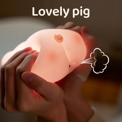 Brighten Up Your Space with the Adorable Pink Piggy Night Light! 🐷✨