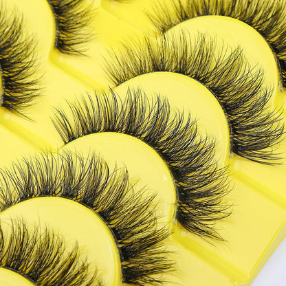 Effortless Glamour! ✨👁️ Invisible Band 3D Faux Mink Lashes – 10 Pairs