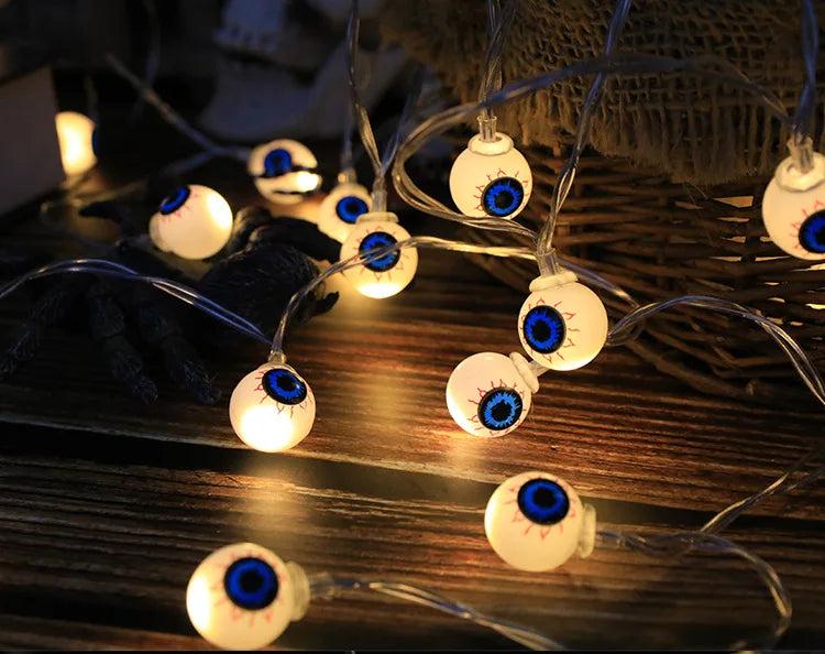 Light Up the Night! 🎃💀 Halloween LED Pumpkin & Skull String Lights