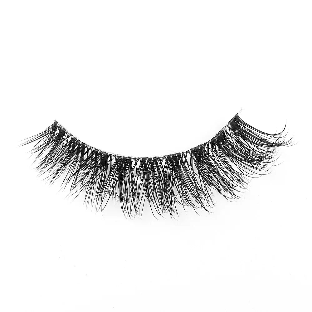 Effortless Glamour! ✨👁️ Invisible Band 3D Faux Mink Lashes – 10 Pairs