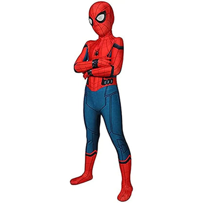 Marvel Spiderman Costume for Kids & Adults - Tobey Maguire Cosplay Bodysuit Superhero Zentai Suit for Halloween, Carnival, Party