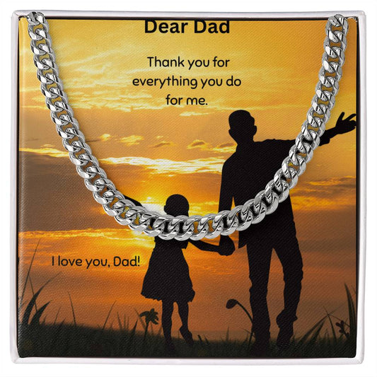 Gift for Dear Dad - Thank You - from Daughter