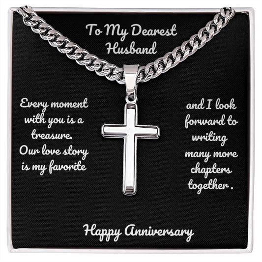 Gift for My Dearest Husband Happy Anniversary - Black