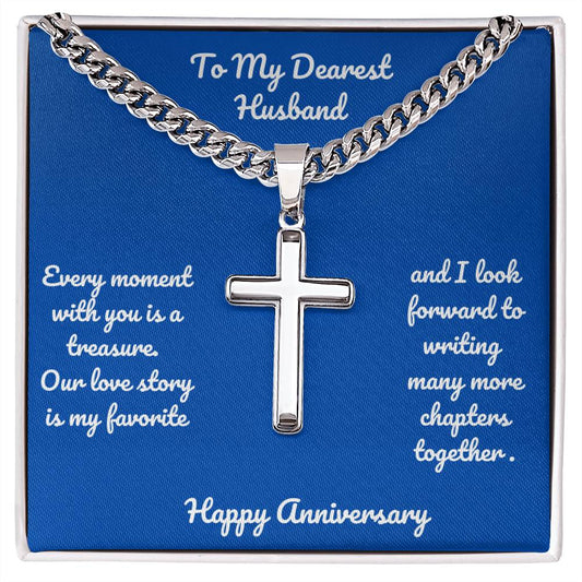 Gift for My Dearest Husband Happy Anniversary - Blue